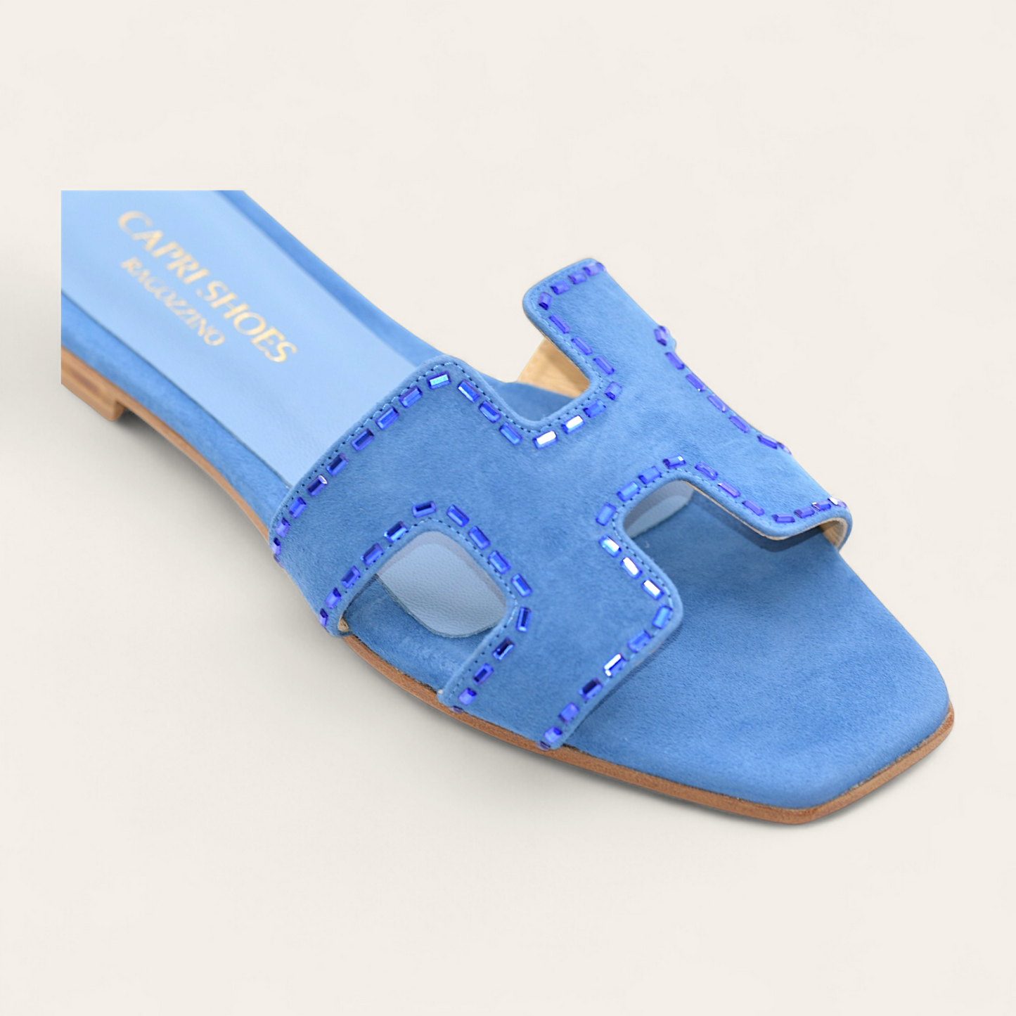 H Suede strass