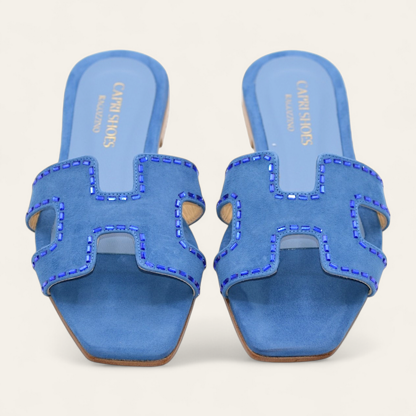 H Suede strass