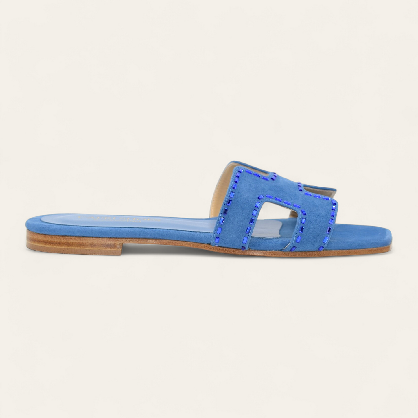 H Suede strass