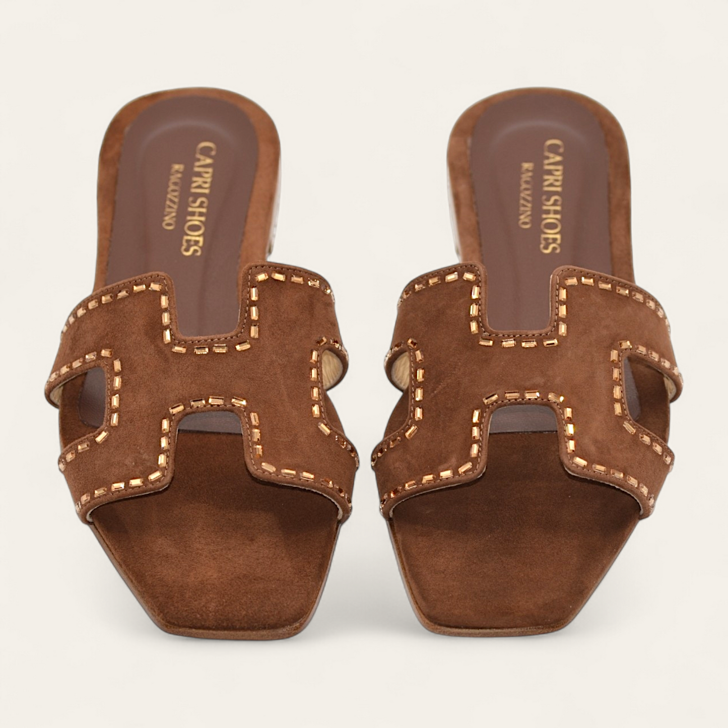 H Suede strass