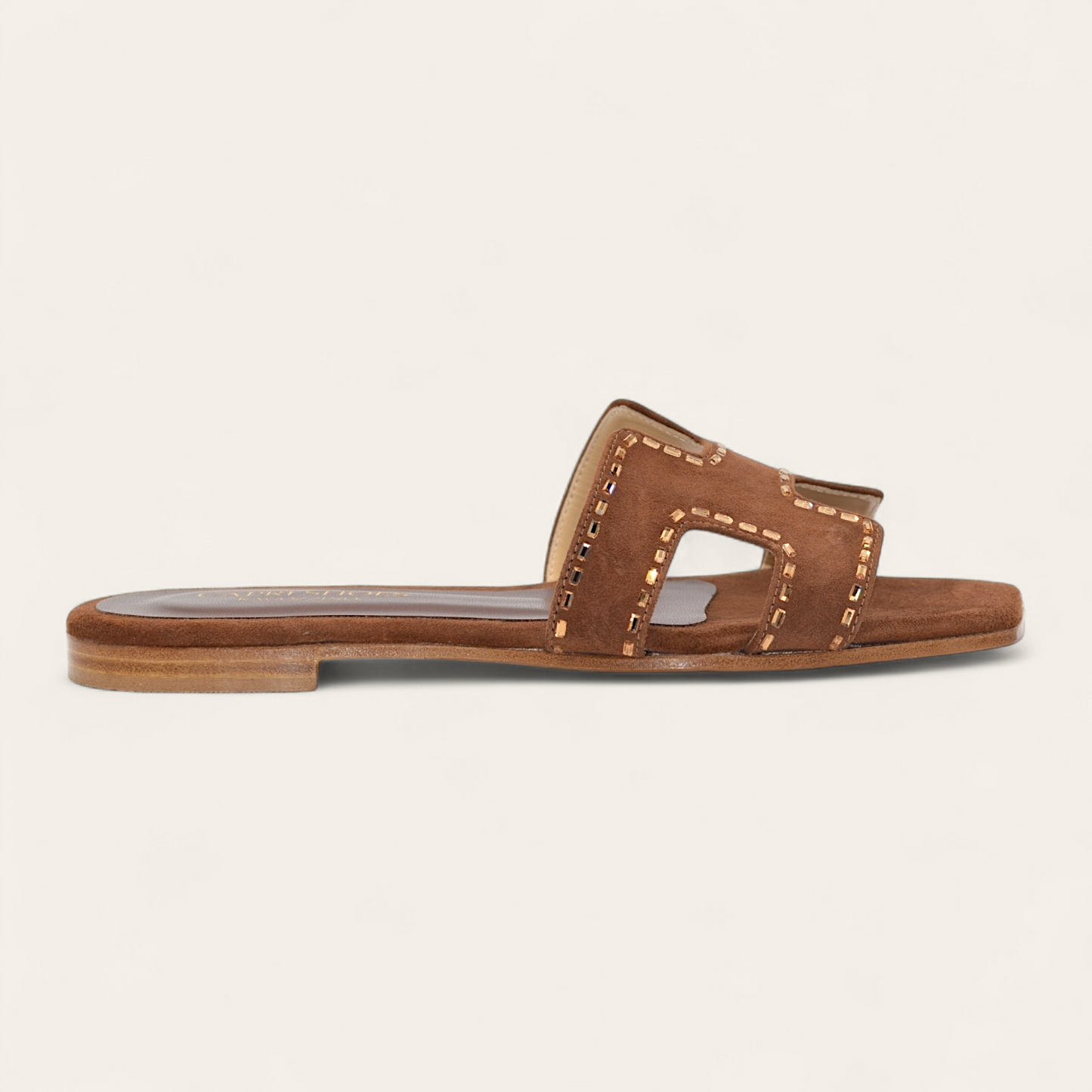 H Suede strass