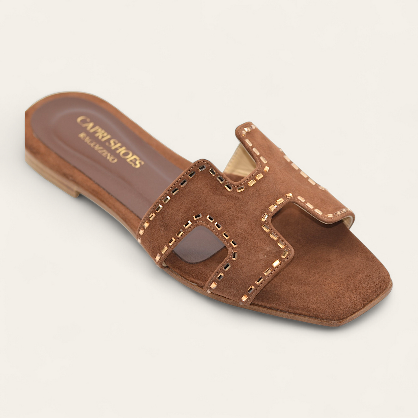H Suede strass